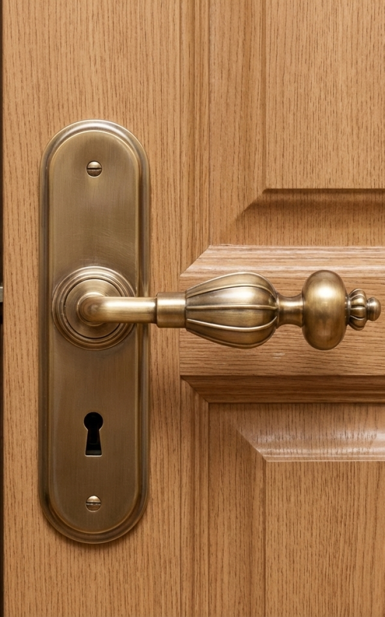 close up of bathroom door for LA Home Renovation